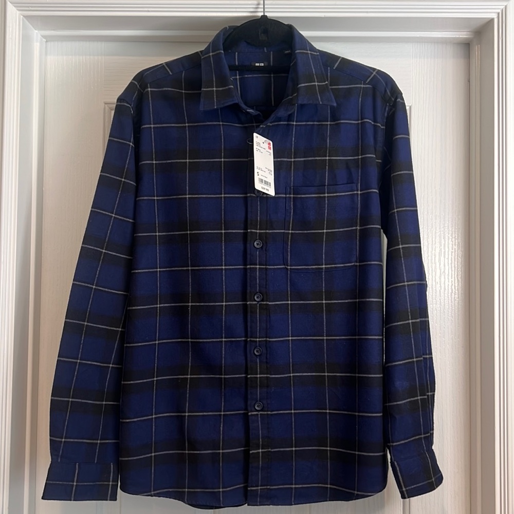 Uniqlo Flannel Checked Long Sleeve Shirt - Small